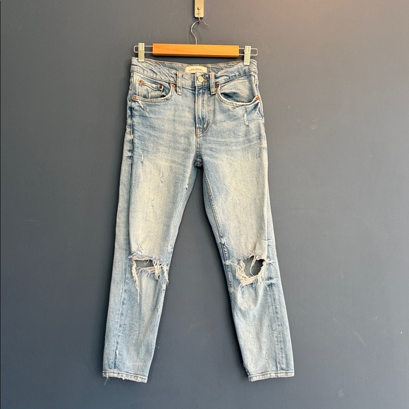 Zara Distressed Light Blue Women's Jeans - Picture 1 of 4